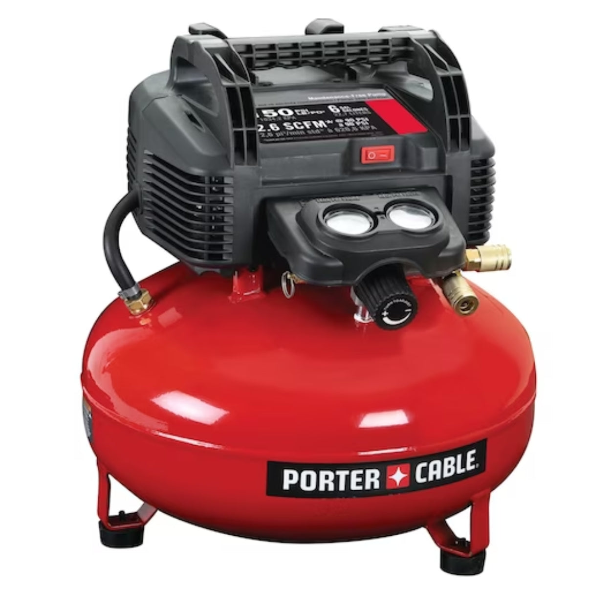 6-Gallon Oil-Free Pancake Compressor 0.8HP 6-Gallon Oil-Free Pancake Compressor 0.8HP
